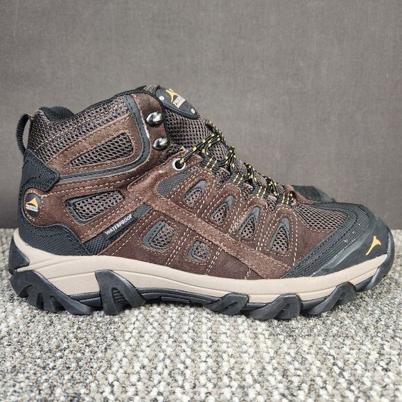 Pacific Mountain Blackburn Mid Men's Size 10 Brown Suede Waterproof Hiking Boots - Picture 1 of 9
